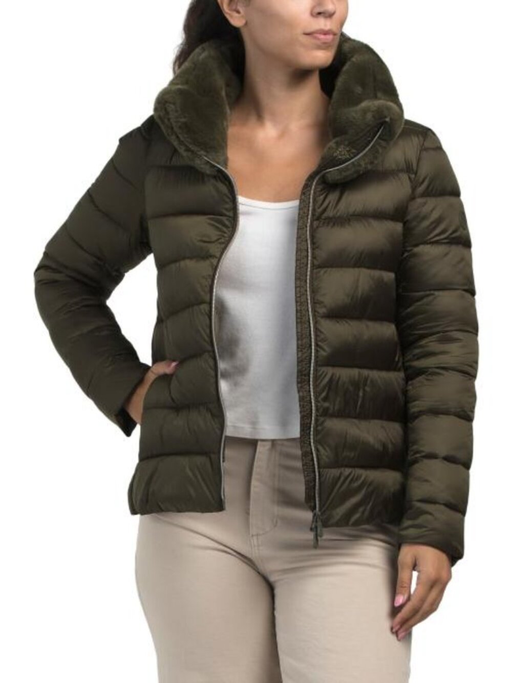 SAVE THE DUCK Mei Satin Puffer Coat